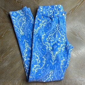 J. MCLAUGHLIN Blue White Print Jean 6